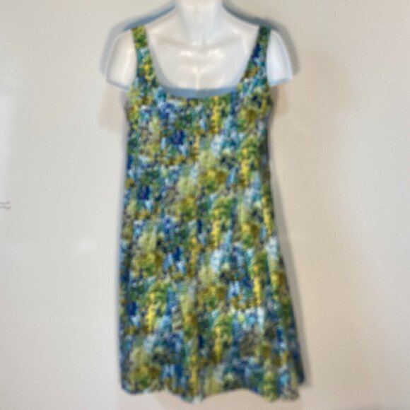 Jones Studio SZ12 Impressionist print dress Parisian Gardencore Italian Coquette - Picture 3 of 7